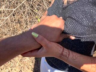 Indian Babe with Big Ass Fucked Hard in Jungle - Desi Outdoor Sex