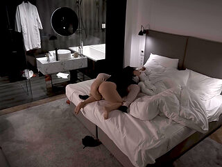 Horny Stepmom Shares Bed, in Hotel with Stepson After Party Dada Deville, Real Amateur MILF
