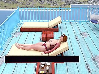 Sean Fucking His Stepmom Pussy Doggystyle Sex While His Stepaunt Taking Sunbath On The Pool