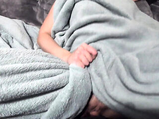 Missionary POV Fucking My Redhead Wife Under Blankets - Amateur Homemade Sex with Loud Moaning & Cumshot