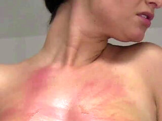 Ines breast whip in the prison