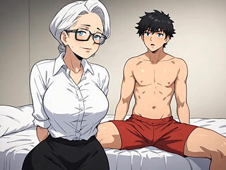 Grandma Charmed the Neighbor And Seducing