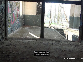 Outdoor fuck - Blonde teen Arteya banged in lost place until he cums in her mouth!
