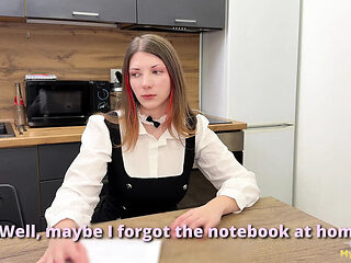 Teacher rewards horny schoolgirl with good grades for rough fuck