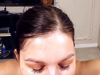 Hot Slow Amazing Blowjob Ends in Oral Creampie