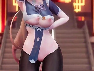 [mmd] Marionette Erotic Uniform Black Stockings