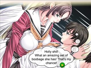 Horny anime girl gets big dick fucked in hot scene