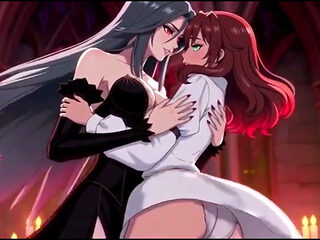 A lesbian Vampire Queen transforms a beautiful young woman