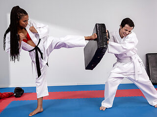Kira Noir & Ricky Spanish in Fighting Foot Domination - BRAZZERS
