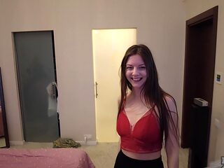 Teeny buns in a teeny skirt, self pleasuring under steamy showers