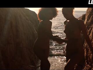 Romantic Pussy Licking at the Beach with Luna and Cecilia - A GIRL KNOWS