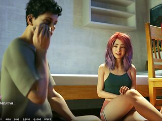 Fun with the big-boobed mommy in a visual novel butt adventure