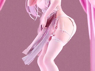 Weak Sound Erotic Suspender White Silk Underwear See-through Dress