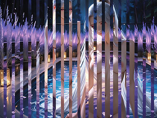 Lustrender: Middle Eastern Dark Angel Golden Nude Pool Fingering - Ai Video