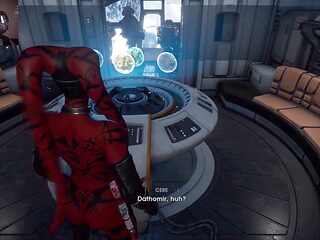 Nude gamer Bonnie Bunny plays Jedi Fallen Order mod in this starlet wars adventure