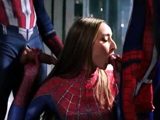 Spider Girl Banged By Superheroes