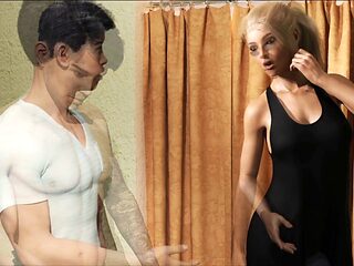 Hentai visual novel, blonde teen, visual novel game