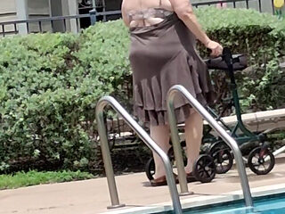 Summer Has Arrived! Time for the First Visit to the Pool Sexy Big Nurse Vicki Style!