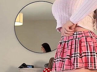 Amazingly Beautiful Big Ass Big Tits All Natural Beauty Cute Real Nurse Flashes Her Pussy and Ass in Naked Try on Haul