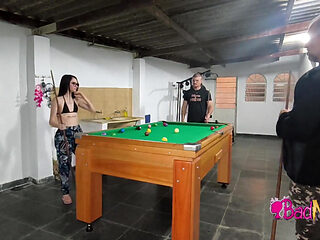 Playing Naked Pool with My Boyfriend and My Father-in-law