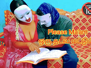 Student Seduced and Takes Everything From His Hot Teacher - Tamil Erotic Video with Loud Moaning