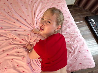 STEPSISTER WANTED TO TRY STEPBROTHER'S HUGE COCK PROTECTING FROM UNDER HIS SHORTS