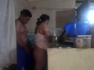 The Boss Comes Into the Kitchen to Fuck Me, His Cock Excites Me