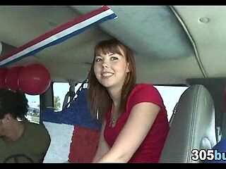 Teen Amateur Babe gets paid for a wild ride in public
