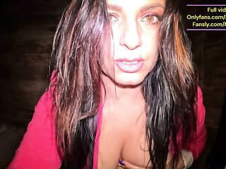 MilfyCalla Red Boots Pee Fetish - Latina MILF Masturbation & Dirty Talk in Bathroom