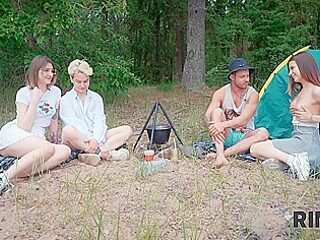 Swap Wives, Mutual Rimming And Anal Fuck In The Forest