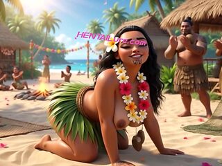Big Ass Beauty Moana Fucked In Group By Tribal Villagers