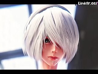 Amorous androids crave your attention in this steamy animated session!