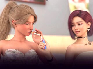 Cartoon fantasy, 3d animation, perfect body