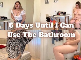 Desperate toilet girl gets a fart storm during her break
