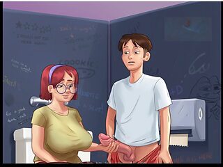 Big boobs, blowjob, summertime saga