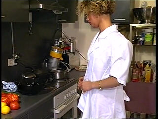 Horny MILF lesbians have amazing sex in the kitchen