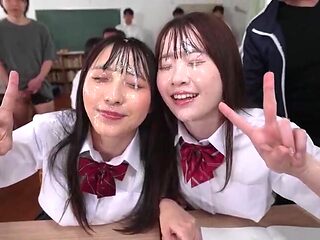 Japanese Schoolgirls' 100-Shot Bukkake Challenge in Gym Clothes x1xBA455B73DF0F1F5A3B