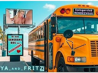 Gangbang Bus Vol. 1 - Freya Fucks A Bunch Of Anoymous Guys And Drain Their Balls