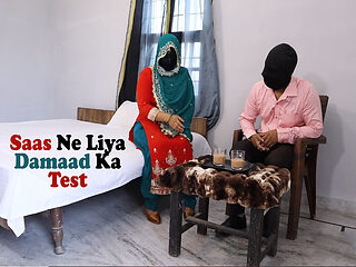 Indian Saas Tests Her Future Damaad and Fucked with Him