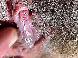 Hot Stepmom Plays with Her Dirty and Hairy Close-up