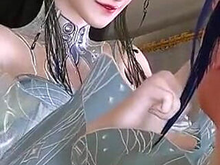 The Digital Goddess of Enchanted Curves - 3D Animation Hentai