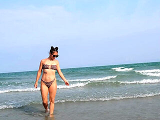 Beauty Chill and Walking on the Beach