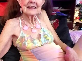 Solo cam show featuring a 70-year-old granny Sexy-N-Sir goes hardcore