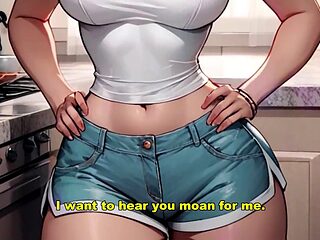 Bouncy girl gives handjob while begging for cock in her pussy - Hentai JOI