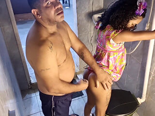 I caught my stepdaughter masturbating in the bathroom
