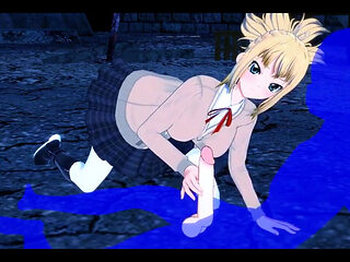 Dr Stone Hentai - Kohaku Boobjob and Handjob - Japanese Asian Manga Anime Game Porn