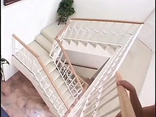 Busty woman gets black dick on the bed at home