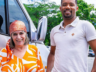Granny Ass Destroyed by a BBC in Driving Van