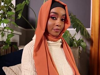 Lily Starfire wears a hijab and takes a large cock too