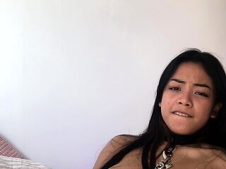 Small titted babe toys her pussy on webcam
